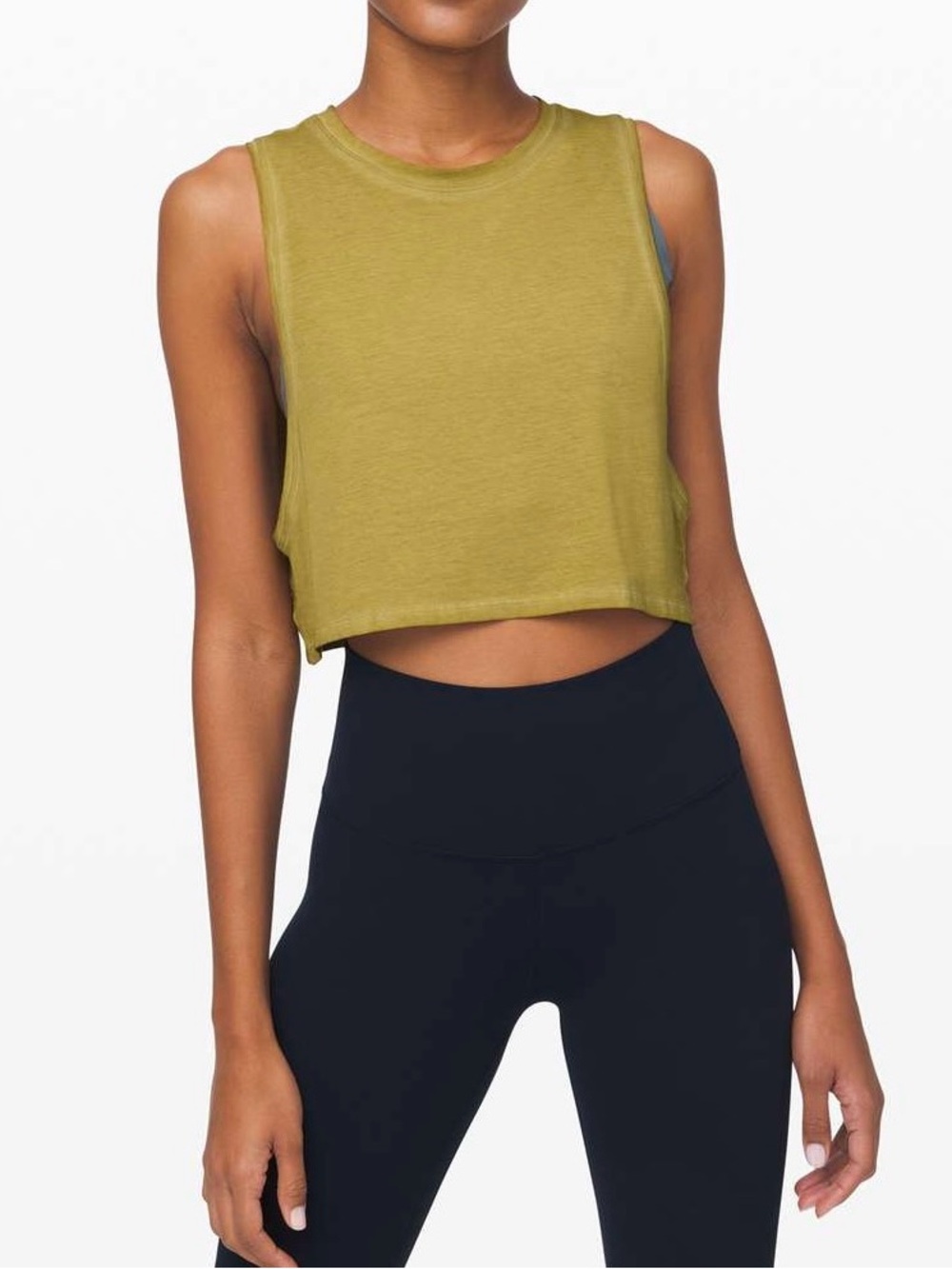 Lululemon Muscle Love Cropped Tank Top Size 4 Fade Washed Grape Leaf